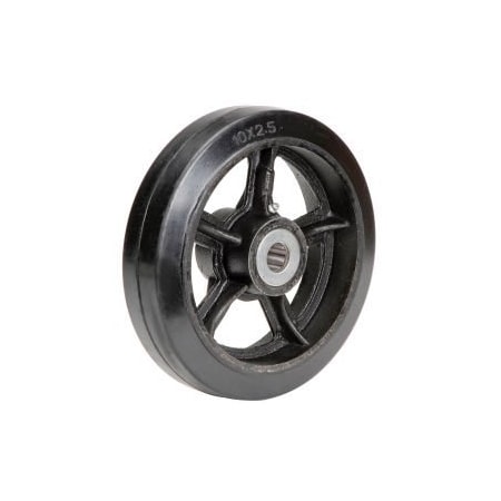 Global Industrial„¢ 10 X 2-1/2 Mold-On Rubber Wheel - Axle Size 1